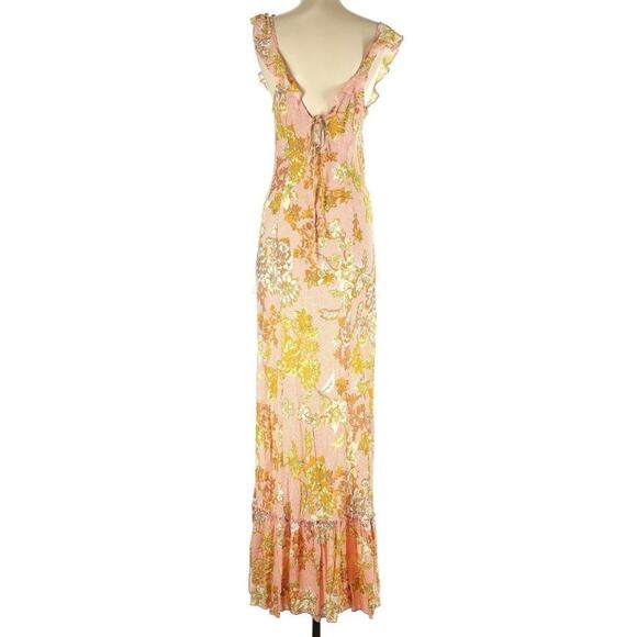 Free People Remind Me Floral Maxi Ruffle Small Dress - Picture 3 of 8